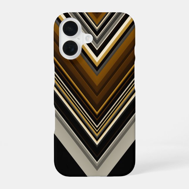 Coque iPhone 16 Triangles modernes abstraits et initiales personna (Verso)