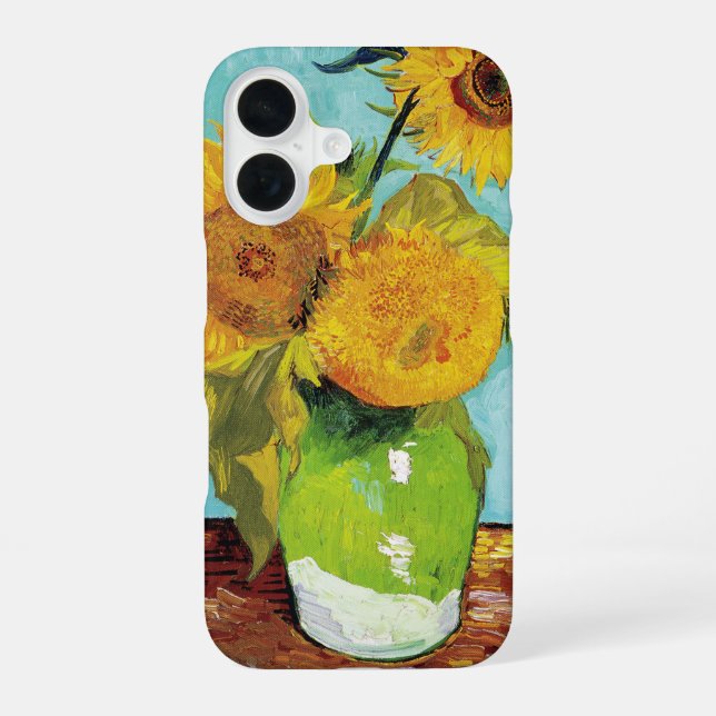 Coque iPhone 16 Trois Tournesols | Vincent van Gogh (Verso)