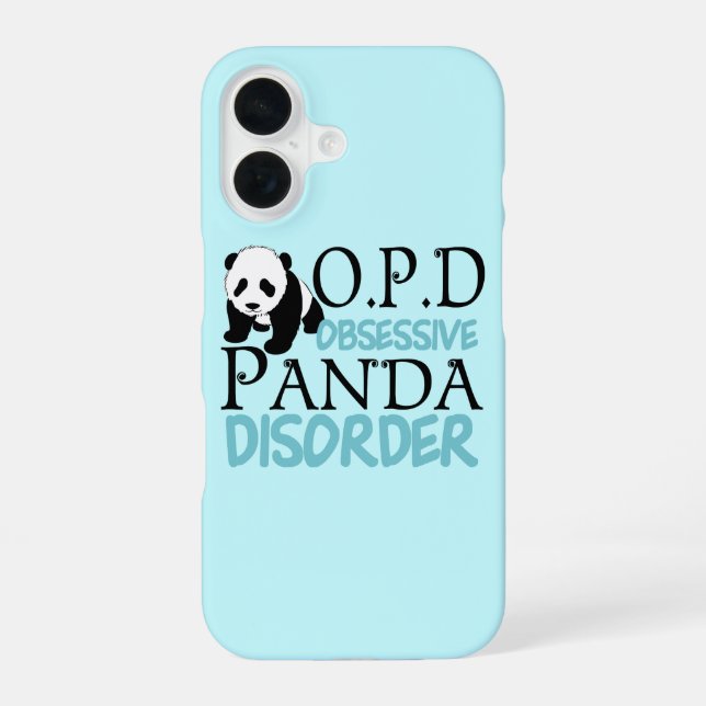 Coque iPhone 16 Trouble obsessionnel du panda (Verso)