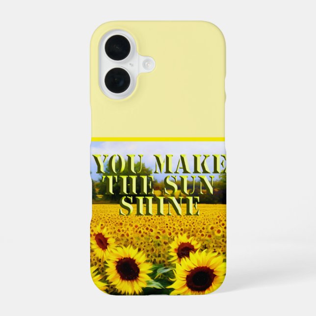 Coque iPhone 16 Tu fais briller le soleil,  (Verso)