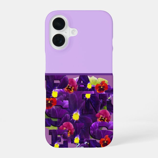 Coque iPhone 16 Typographie de la Pensée Violette,  (Verso)