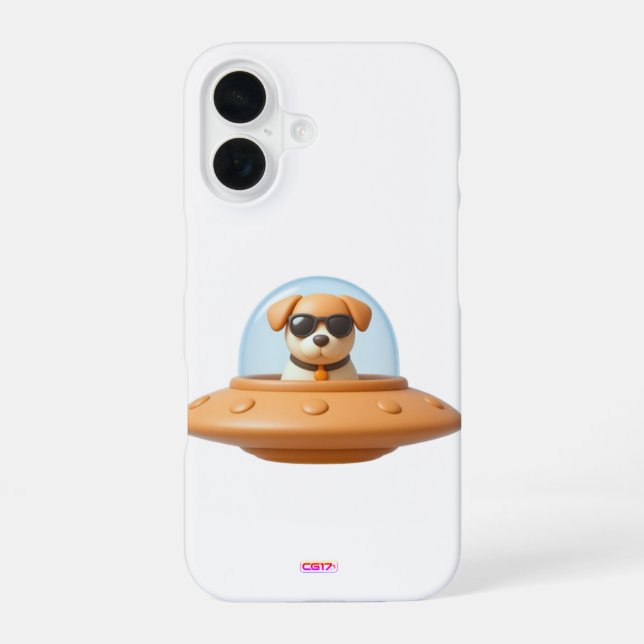 Coque iPhone 16 Ufo dog 3D a1 (Verso)
