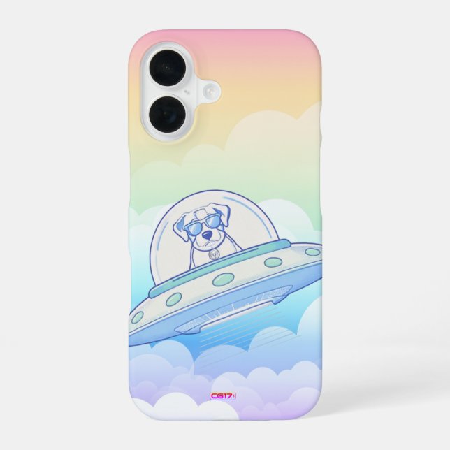Coque iPhone 16 Ufodog logo 45g Clouds (Verso)