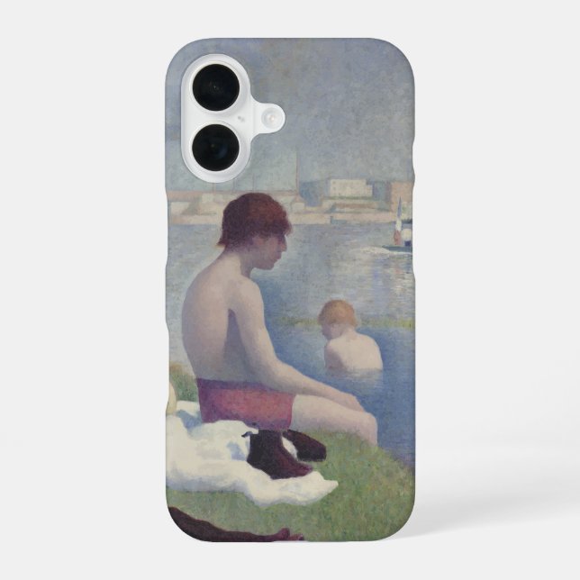Coque iPhone 16 Un bain à Asnières de Georges Pierre Seurat (Verso)