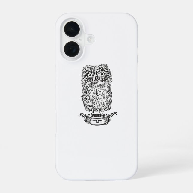Coque iPhone 16 un hibou très cool (Verso)