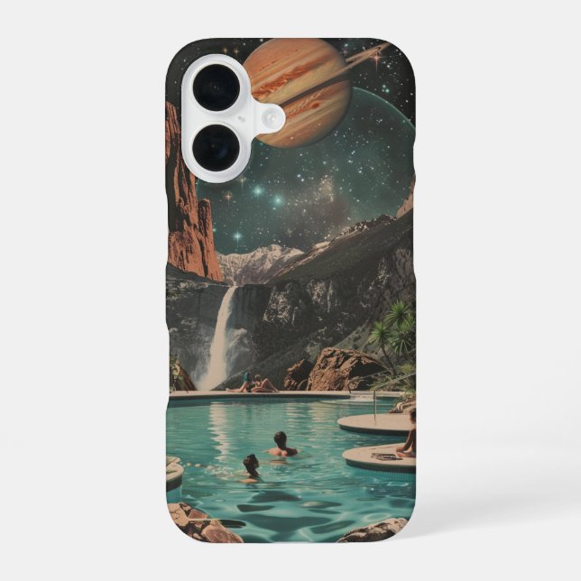 Coque iPhone 16 Un paysage de rêve cosmique (Verso)