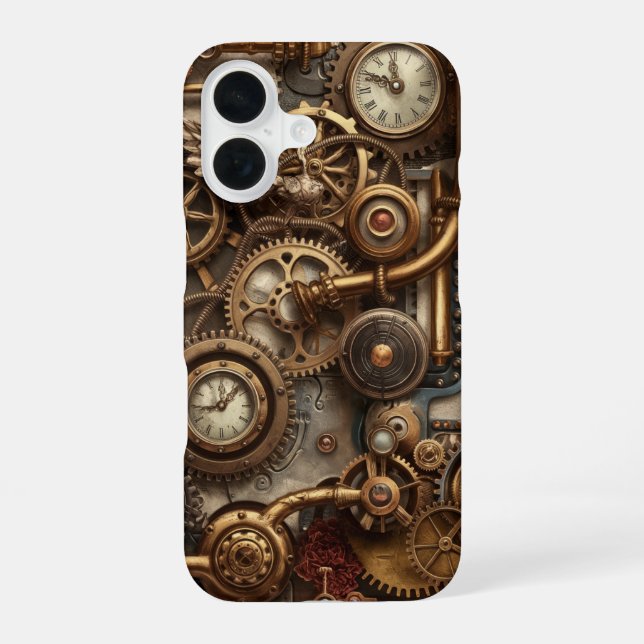 Coque iPhone 16 Une fusion Steampunk d'art et de machinerie (Verso)
