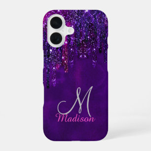 Coque iPhone 16 Unicorn rose mou Déchets de Parties scintillant mo