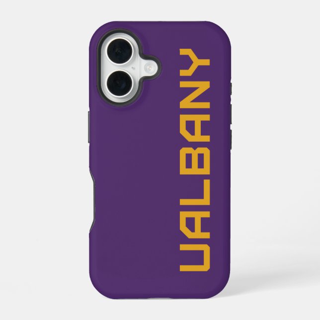 Coque iPhone 16 Université de Albany Wordmark (Verso)