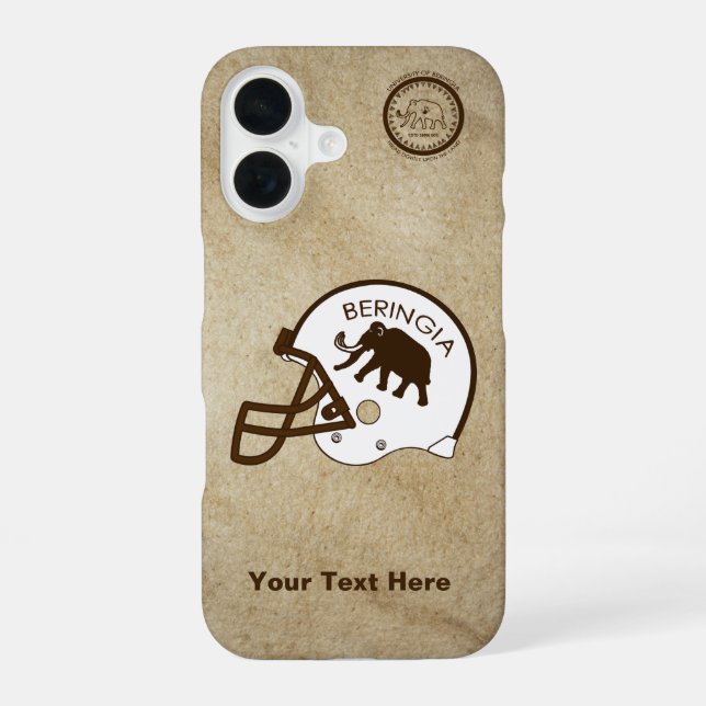 Coque iPhone 16 Université de Beringia Football (Verso)