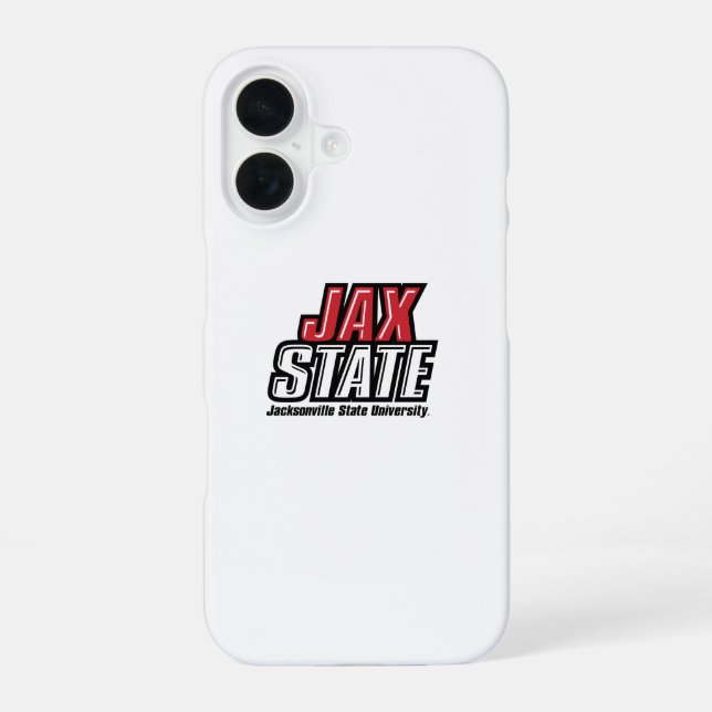 Coque iPhone 16 Université d'État de Jacksonville JAX STATE Logo (Verso)