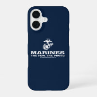 USMC Les rares Logo Fiers Empilés - Blanc