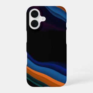 Coque iPhone 16 Vagues Ondulées : Une Abstraction Minimaliste
