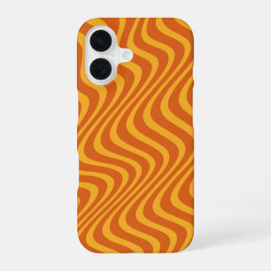 Coque iPhone 16 vagues orange