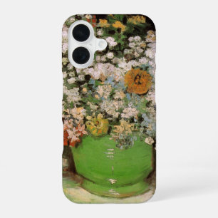 Coque iPhone 16 Vase avec fleurs de Zinnia par Vincent van Gogh