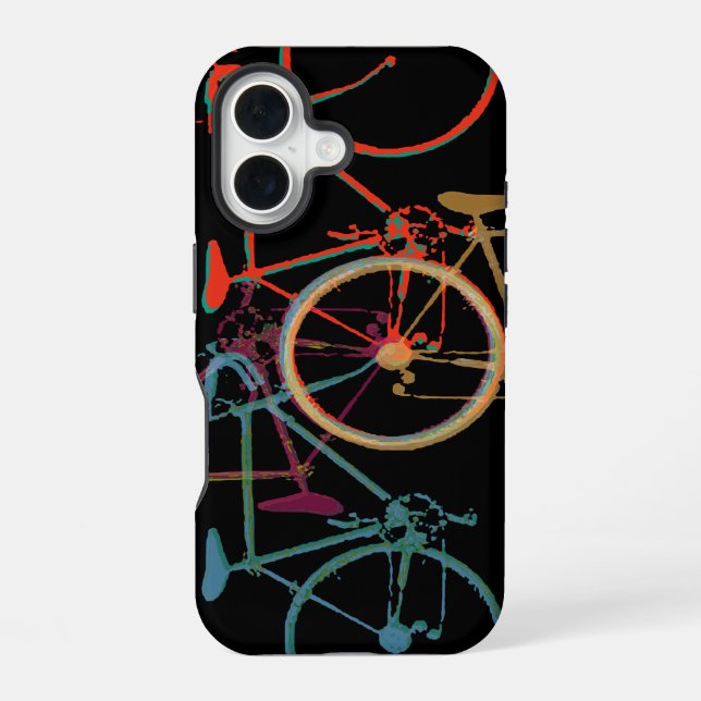 Coque iPhone 16 vélo - motif cyclisme (Verso)