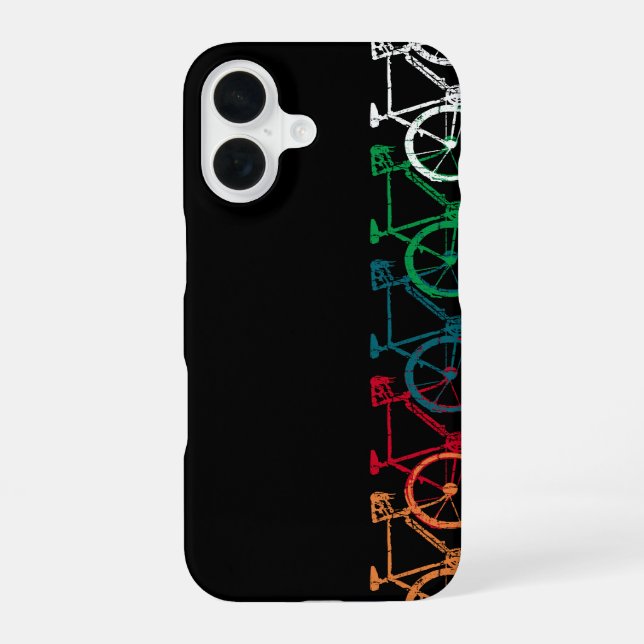 Coque iPhone 16 Vélos de différentes couleurs (Verso)