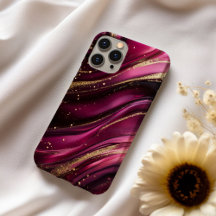 Velours Royale Luxe Magenta Soie Marbre Or