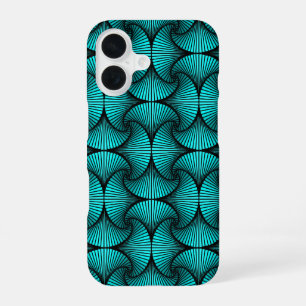 Coque iPhone 16 Ventilateur de pétoncle 3D géométrique graphique T