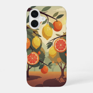 Coque iPhone 16 Verger d'agrumes vintage