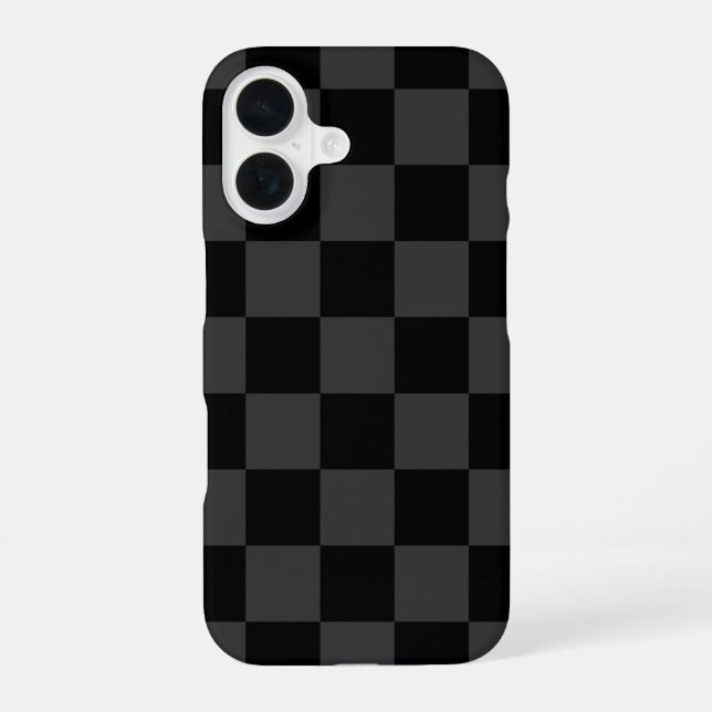 Coque iPhone 16 Vérification rétroactive noire (Verso)