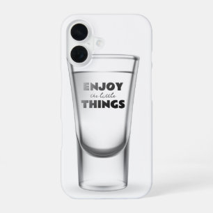 Coque iPhone 16 Verre à shot de fête avec texte