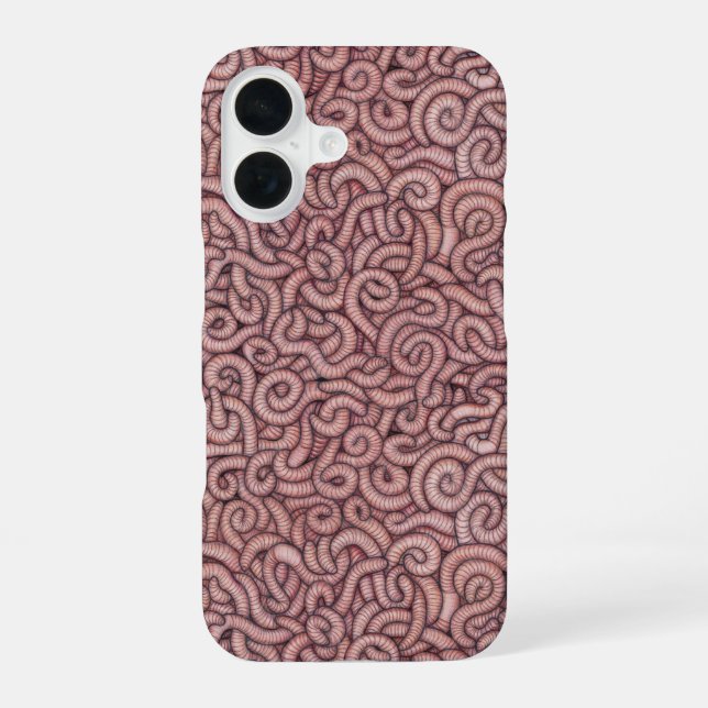 Coque iPhone 16 vers de terre (grands) (Verso)