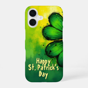 Coque iPhone 16 Vert, Bonheur & Joie - Bonne Saint-Patrick !