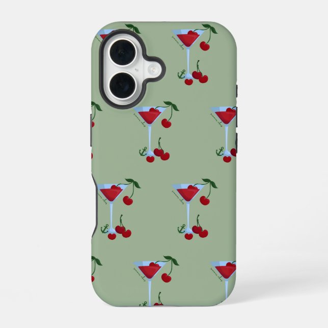 Coque iPhone 16 Vibes d'été Cerise (Verso)