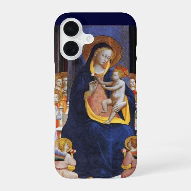 COQUE iPhone 16 VIERGE À L'ENFANT,ANGES ET SAINTS (Verso)