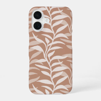 Coque iPhone 16 Vigne botanique moderne en terre cuite douce