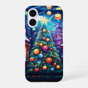 Coque iPhone 16 Village de Noël