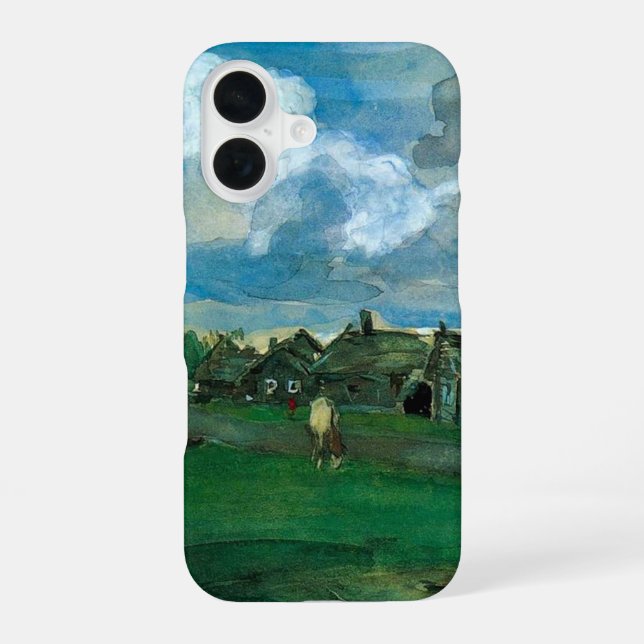 Coque iPhone 16 Village russe Valentin Serov (Verso)