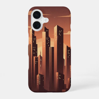 Coque iPhone 16 Ville Mince Géométrique Vintage