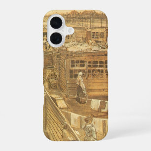 Coque iPhone 16 Vincent van Gogh - Chantier de charpentier et buan