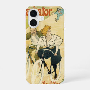 Coque iPhone 16 Vintage Art Nouveau, Bicyclettes Gladiator Cycles