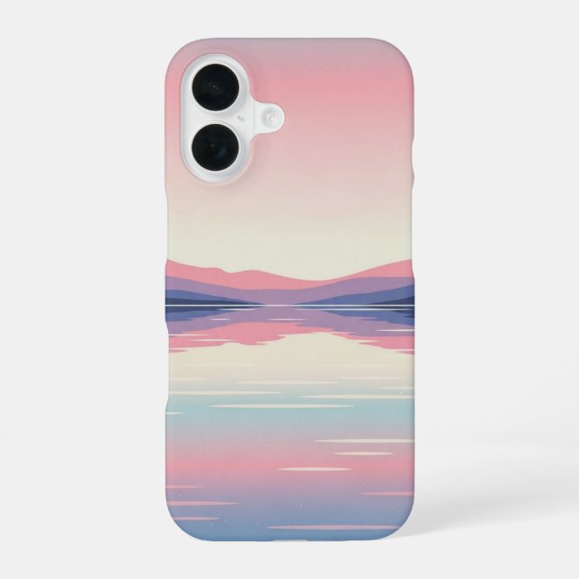 Coque iPhone 16 Vintage Calm Lake (Verso)