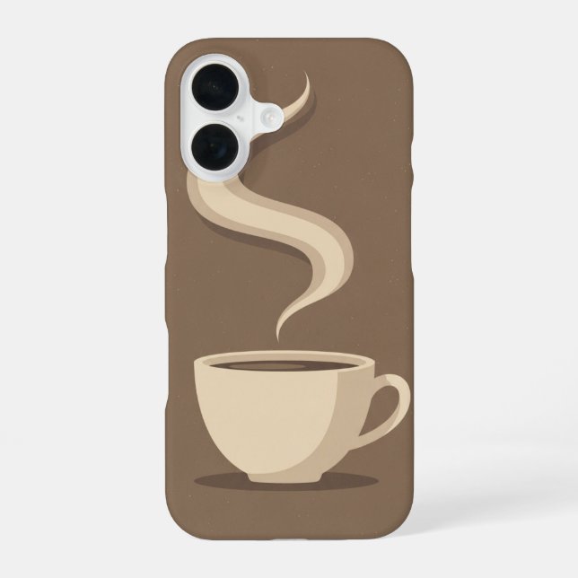 Coque iPhone 16 Vintage Coffee Cup (Verso)