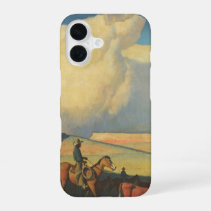Coque iPhone 16 Vintage Cowboys, Open Range par Maynard Dixon