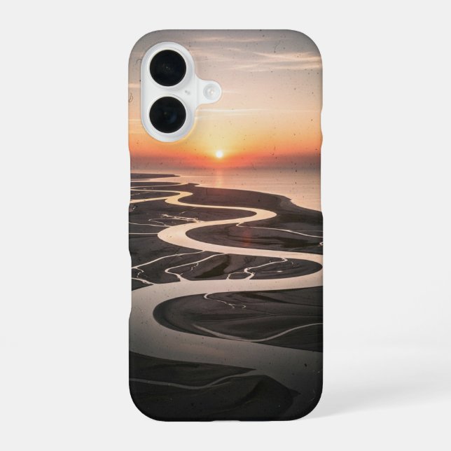 Coque iPhone 16 Vintage Delta at Sunset (Verso)