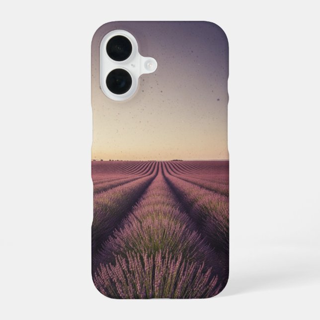 Coque iPhone 16 Vintage Lavender Field (Verso)