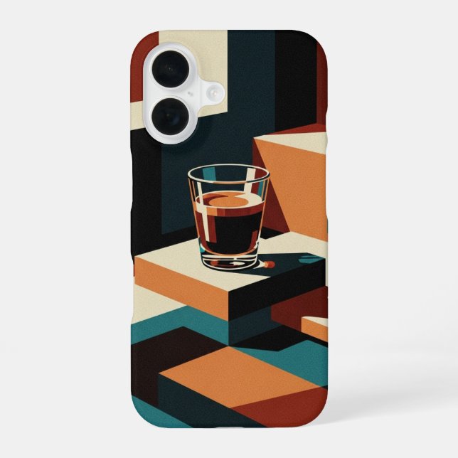 Coque iPhone 16 Vintage Minimalist Espresso (Verso)