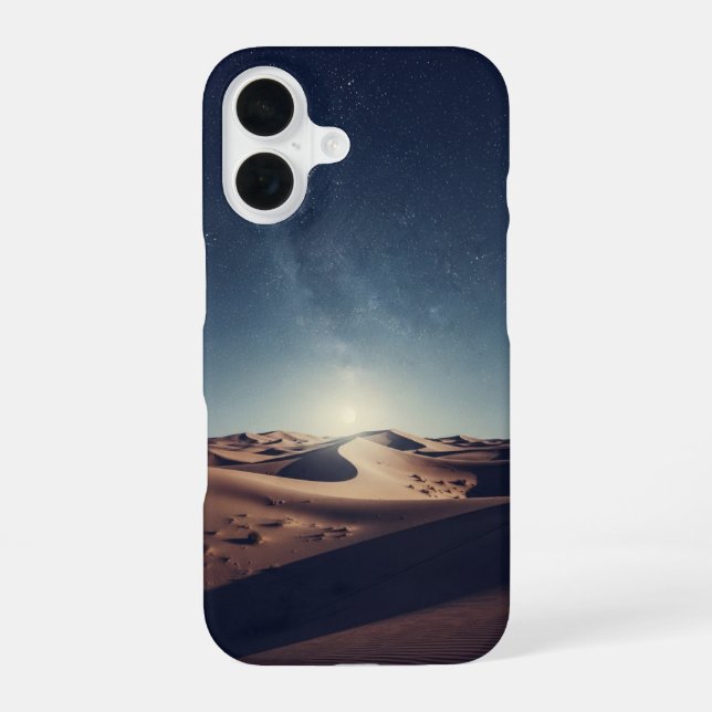 Coque iPhone 16 Vintage Night in the Desert (Verso)