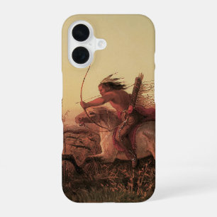 Coque iPhone 16 Vintage Ouest, Chasse aux buffles indiens par Char