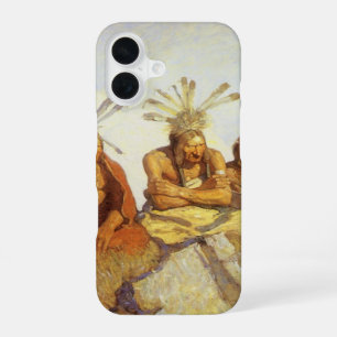 Coque iPhone 16 Vintage Ouest, La Guerre ou la Paix par NC Wyeth