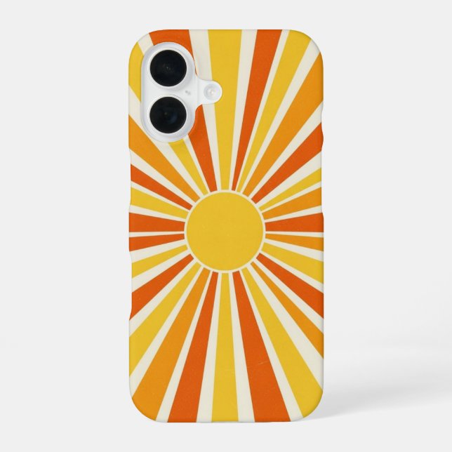 Coque iPhone 16 Vintage Solar Burst (Verso)