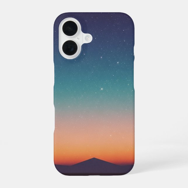 Coque iPhone 16 Vintage Starry Sky Gradient (Verso)