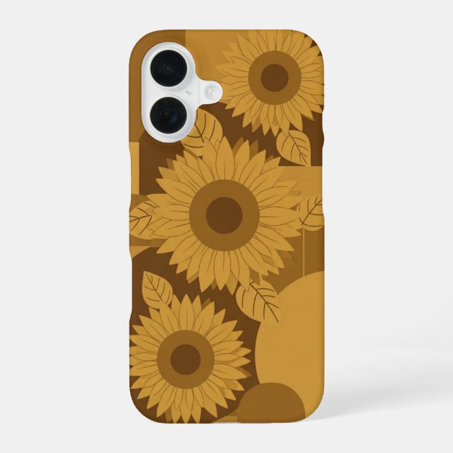 Coque iPhone 16 Vintage Sunflower Trio (Verso)