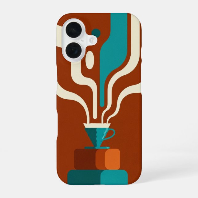 Coque iPhone 16 Vintage V60 Coffee Pour (Verso)