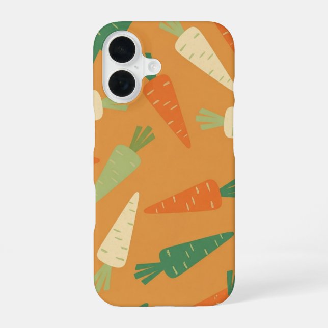 Coque iPhone 16 Vintage Whole Carrot Pattern (Verso)